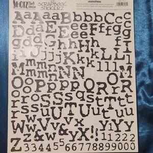 Black Alphabet Scrapbook Stickers
